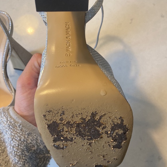 SOLD MACH & MACH platform silver heels - Picture 6 of 11